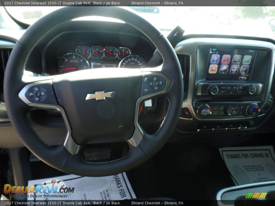2017 Chevrolet Silverado 1500 LT Double Cab 4x4 Black / Jet Black Photo #22