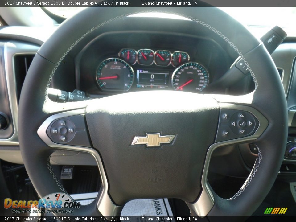 2017 Chevrolet Silverado 1500 LT Double Cab 4x4 Black / Jet Black Photo #23