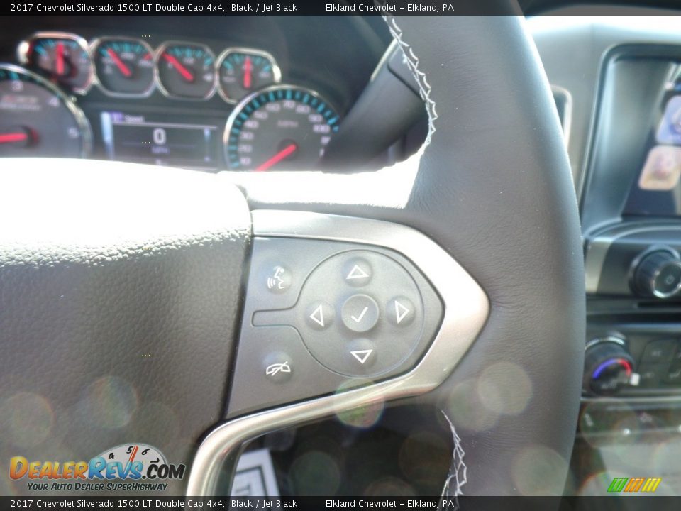 2017 Chevrolet Silverado 1500 LT Double Cab 4x4 Black / Jet Black Photo #24