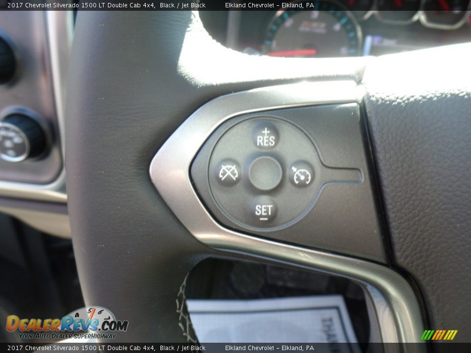 2017 Chevrolet Silverado 1500 LT Double Cab 4x4 Black / Jet Black Photo #25