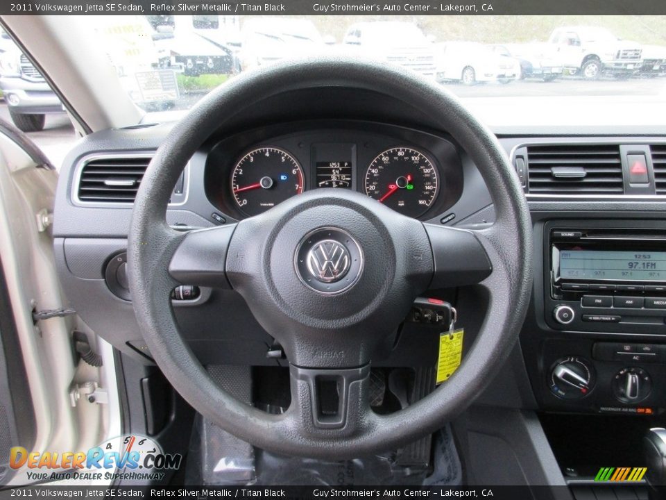 2011 Volkswagen Jetta SE Sedan Reflex Silver Metallic / Titan Black Photo #13