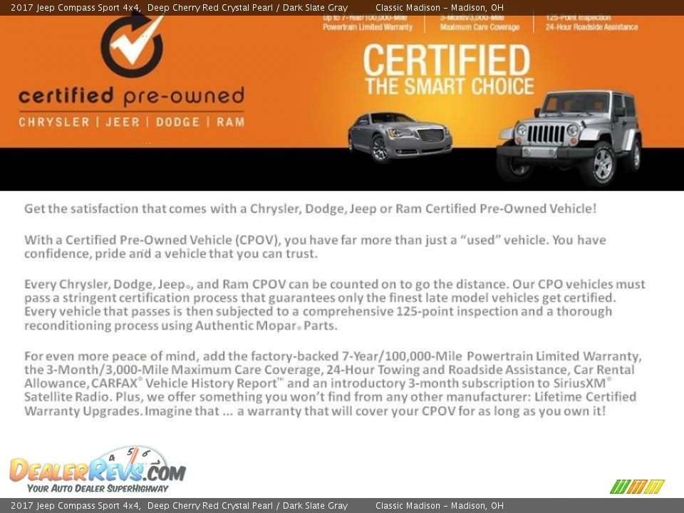 Dealer Info of 2017 Jeep Compass Sport 4x4 Photo #14