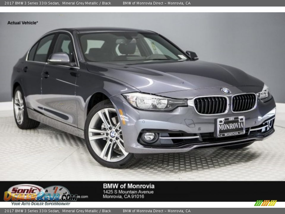 2017 BMW 3 Series 330i Sedan Mineral Grey Metallic / Black Photo #1