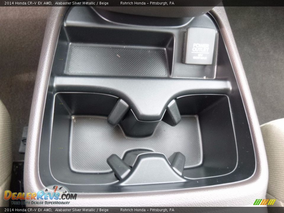2014 Honda CR-V EX AWD Alabaster Silver Metallic / Beige Photo #23