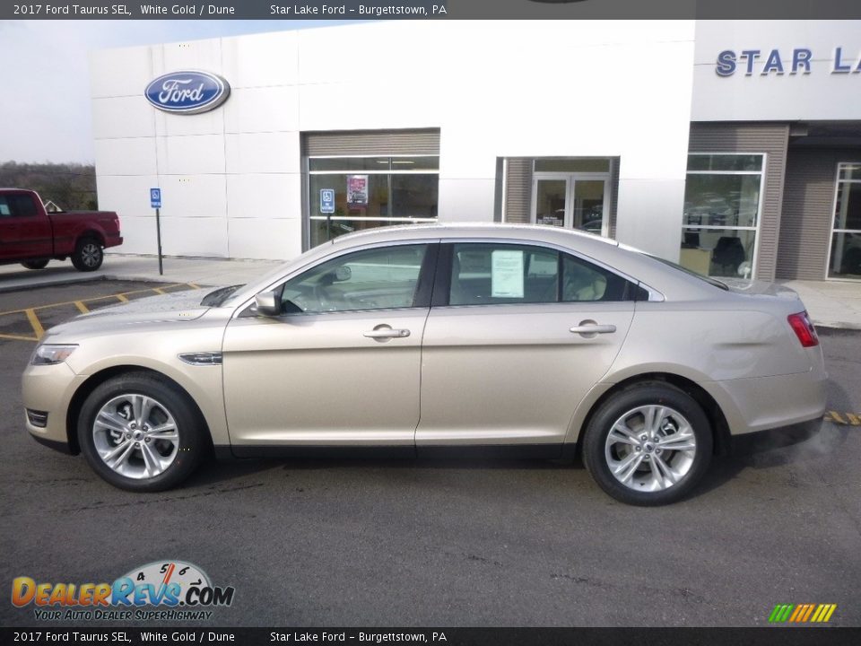 2017 Ford Taurus SEL White Gold / Dune Photo #8