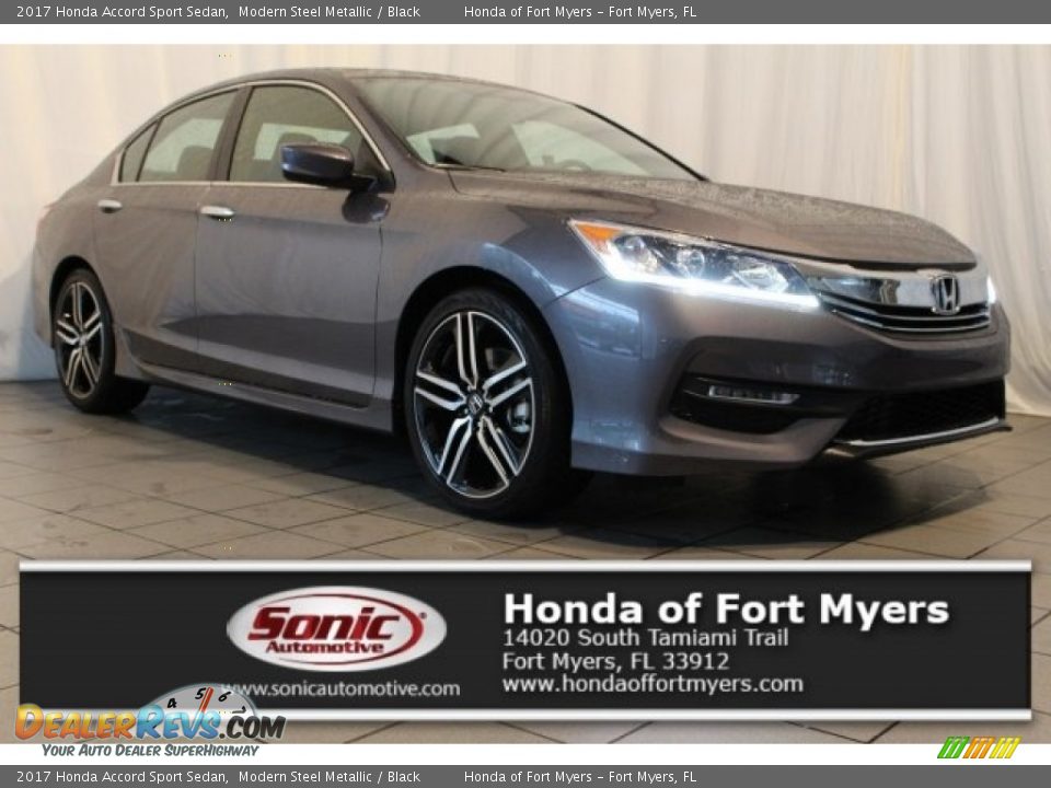 2017 Honda Accord Sport Sedan Modern Steel Metallic / Black Photo #1