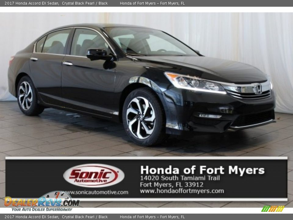 2017 Honda Accord EX Sedan Crystal Black Pearl / Black Photo #1