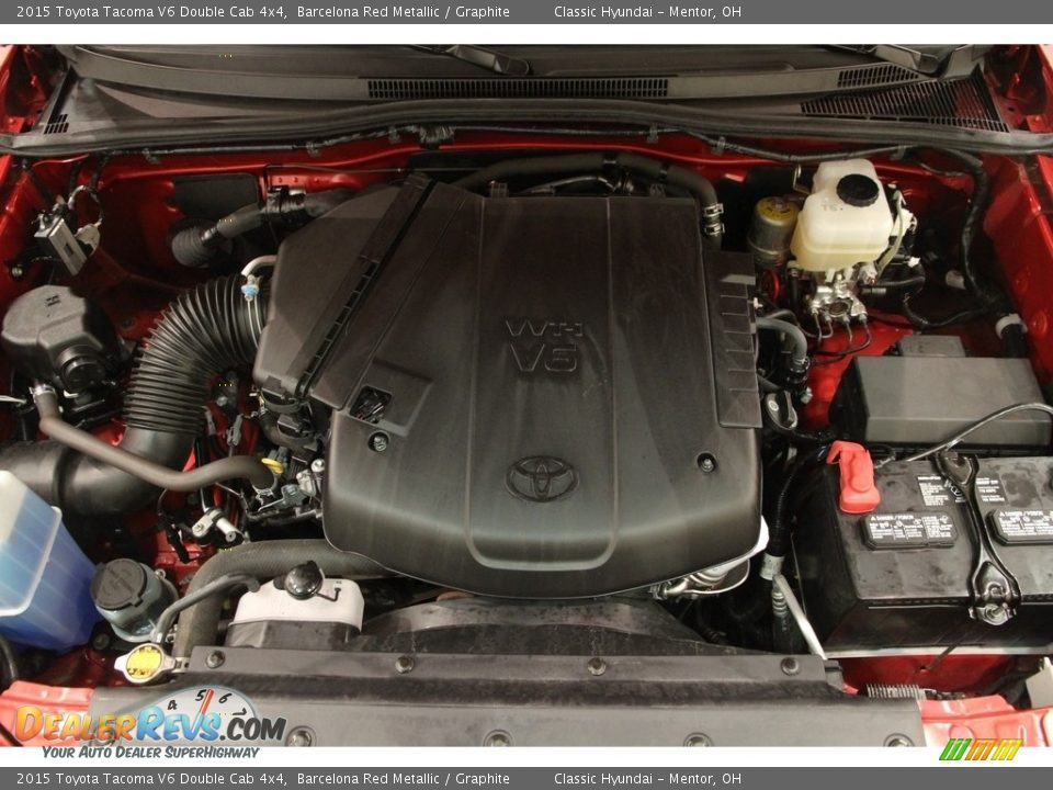 2015 Toyota Tacoma V6 Double Cab 4x4 Barcelona Red Metallic / Graphite Photo #18