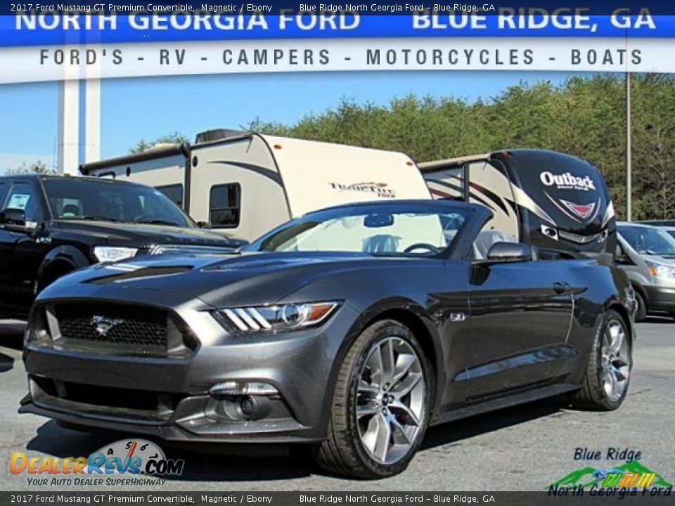 2017 Ford Mustang GT Premium Convertible Magnetic / Ebony Photo #1