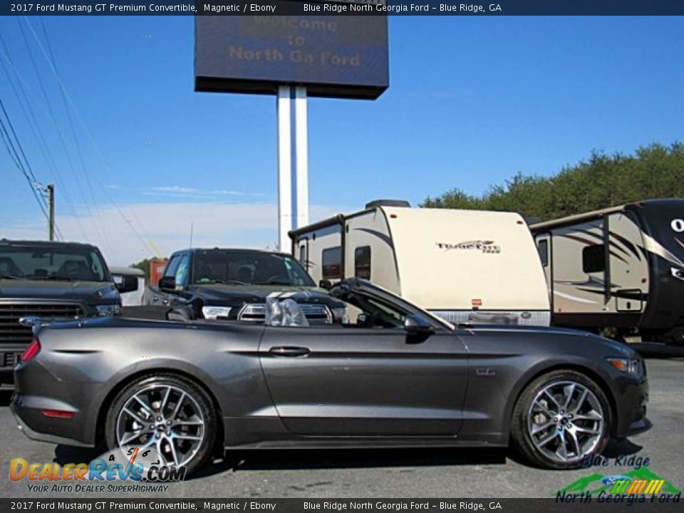 2017 Ford Mustang GT Premium Convertible Magnetic / Ebony Photo #6