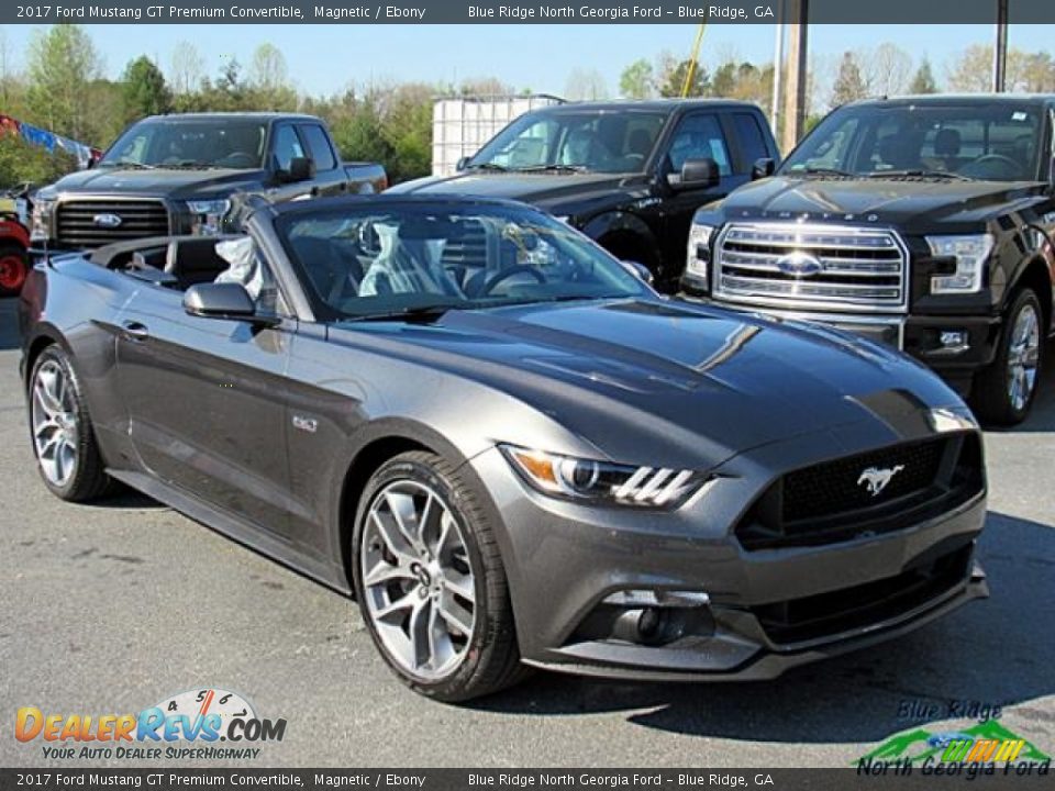2017 Ford Mustang GT Premium Convertible Magnetic / Ebony Photo #7