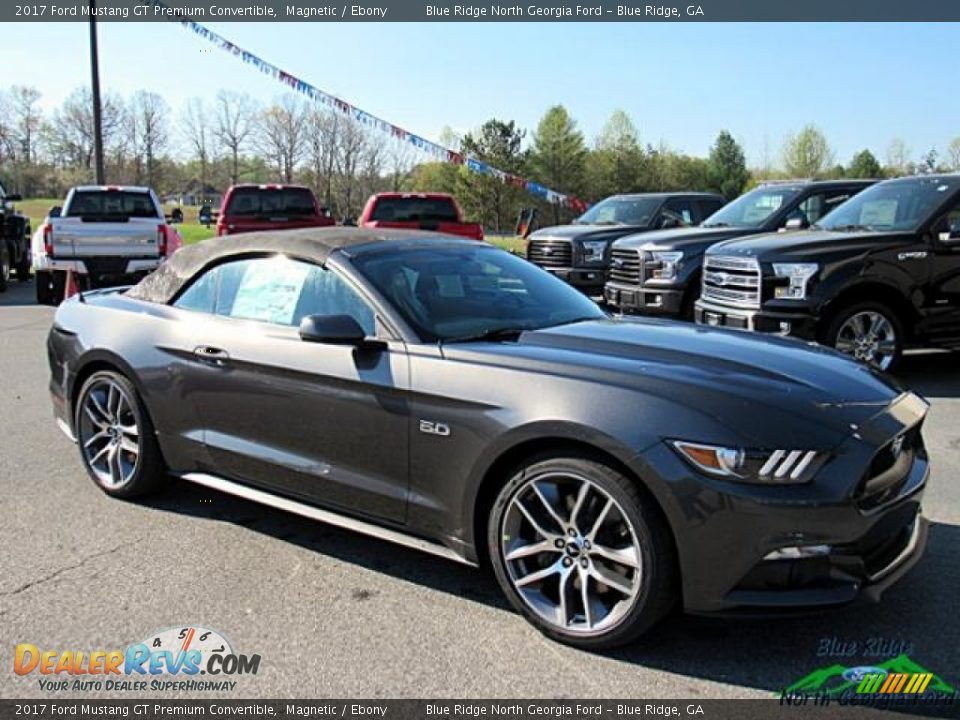 2017 Ford Mustang GT Premium Convertible Magnetic / Ebony Photo #9