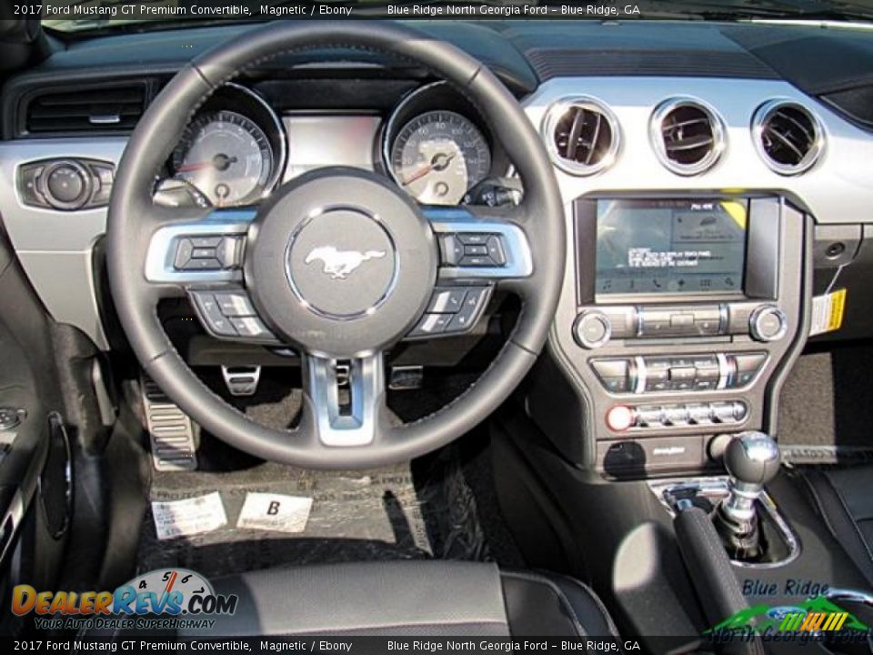 2017 Ford Mustang GT Premium Convertible Magnetic / Ebony Photo #15