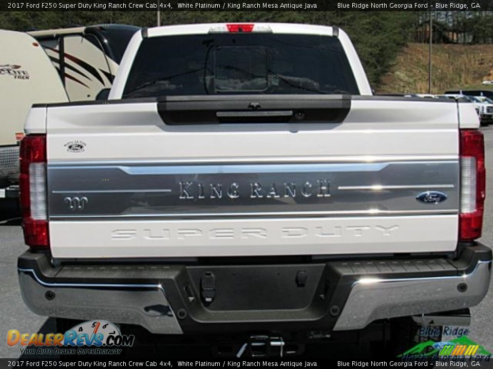 2017 Ford F250 Super Duty King Ranch Crew Cab 4x4 White Platinum / King Ranch Mesa Antique Java Photo #4