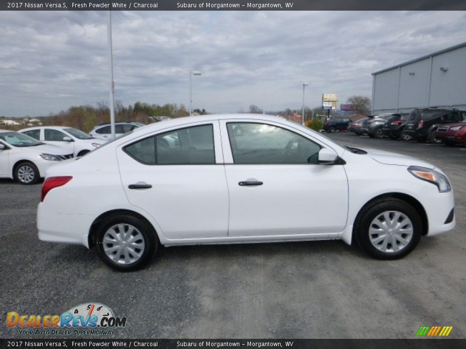 2017 Nissan Versa S Fresh Powder White / Charcoal Photo #3