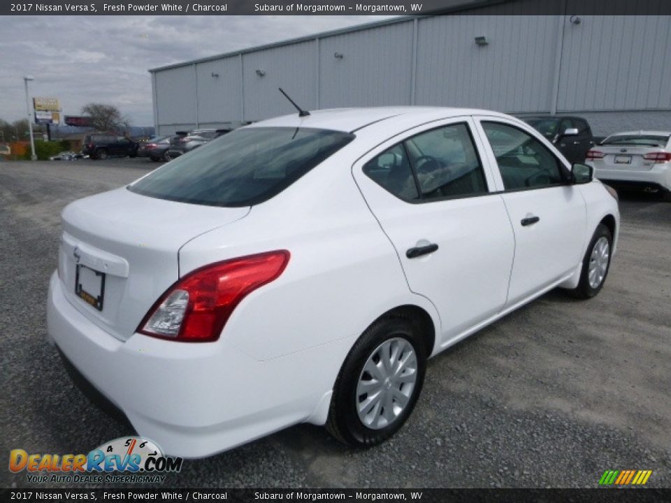 2017 Nissan Versa S Fresh Powder White / Charcoal Photo #6