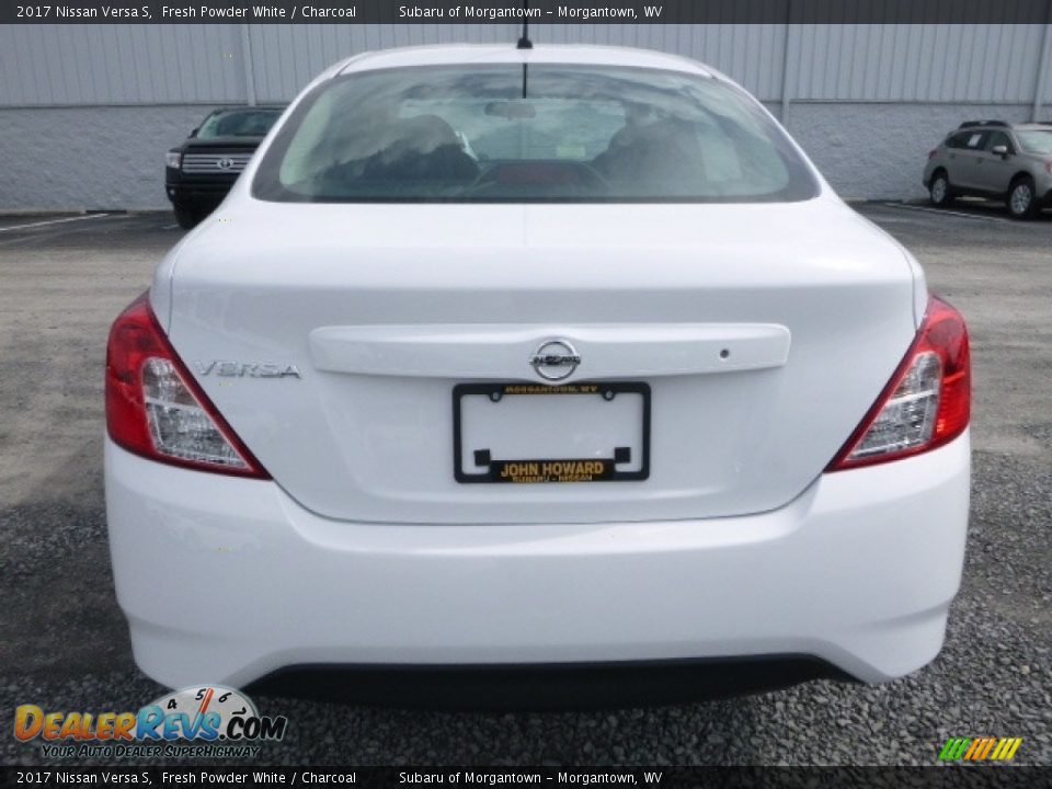 2017 Nissan Versa S Fresh Powder White / Charcoal Photo #7