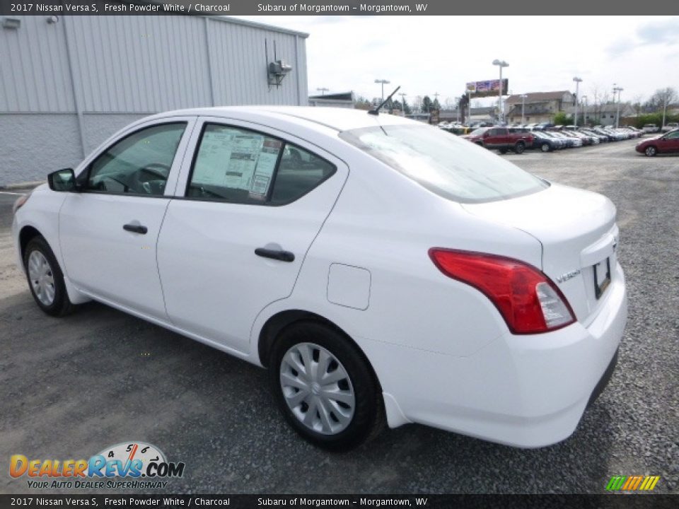 2017 Nissan Versa S Fresh Powder White / Charcoal Photo #8