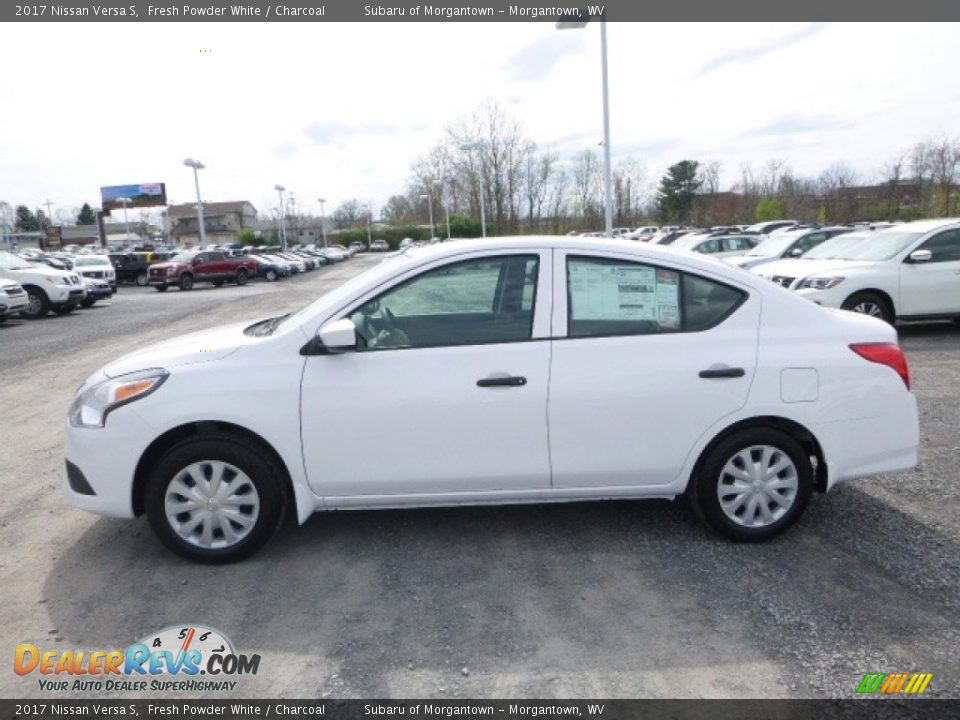 2017 Nissan Versa S Fresh Powder White / Charcoal Photo #9