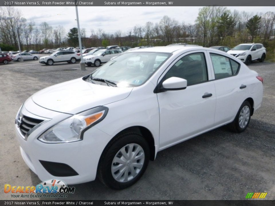 2017 Nissan Versa S Fresh Powder White / Charcoal Photo #10