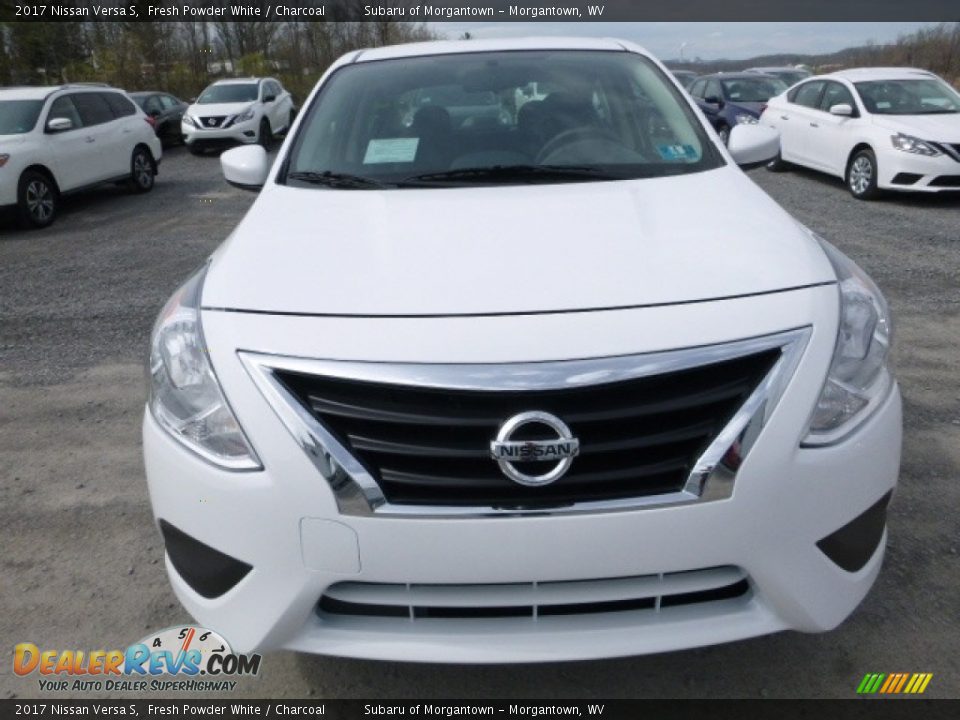 2017 Nissan Versa S Fresh Powder White / Charcoal Photo #11