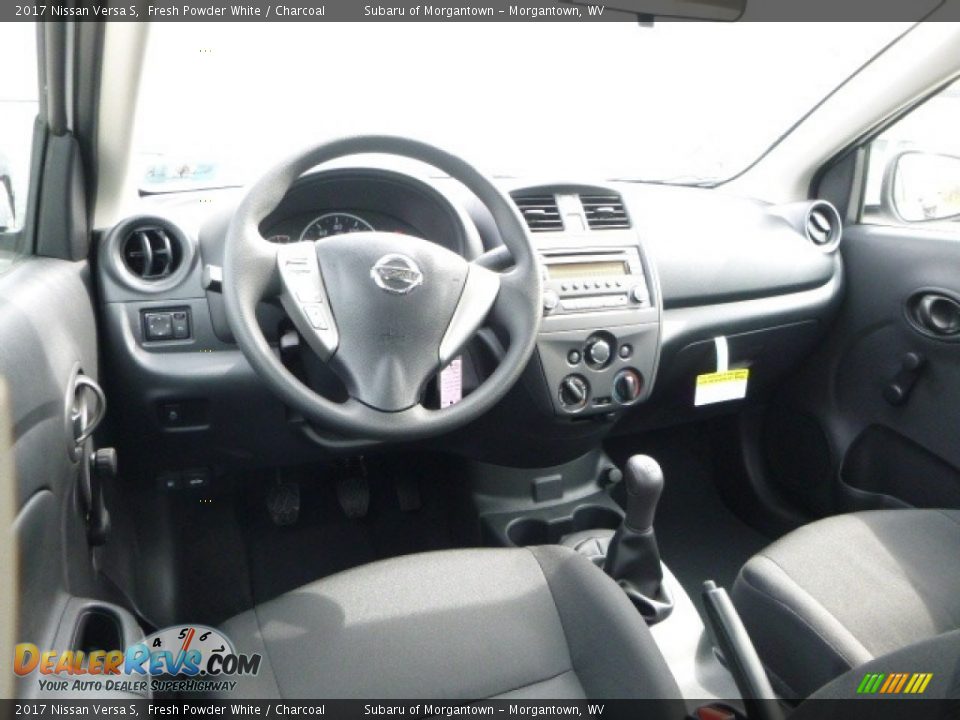 2017 Nissan Versa S Fresh Powder White / Charcoal Photo #13