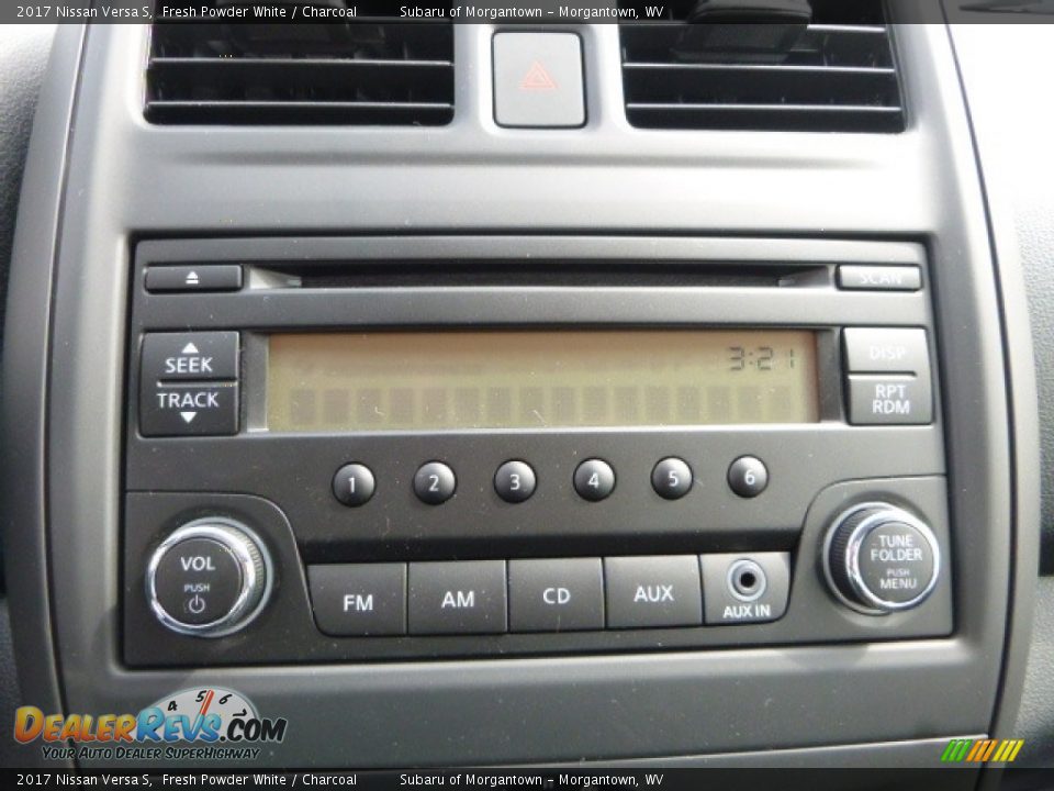 2017 Nissan Versa S Fresh Powder White / Charcoal Photo #17