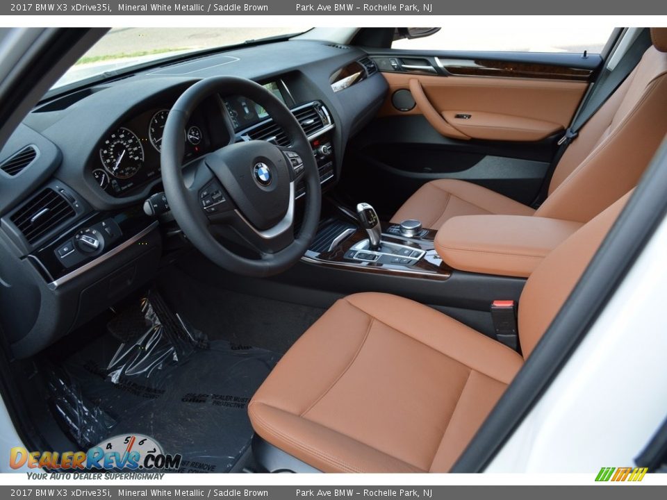 2017 BMW X3 xDrive35i Mineral White Metallic / Saddle Brown Photo #10