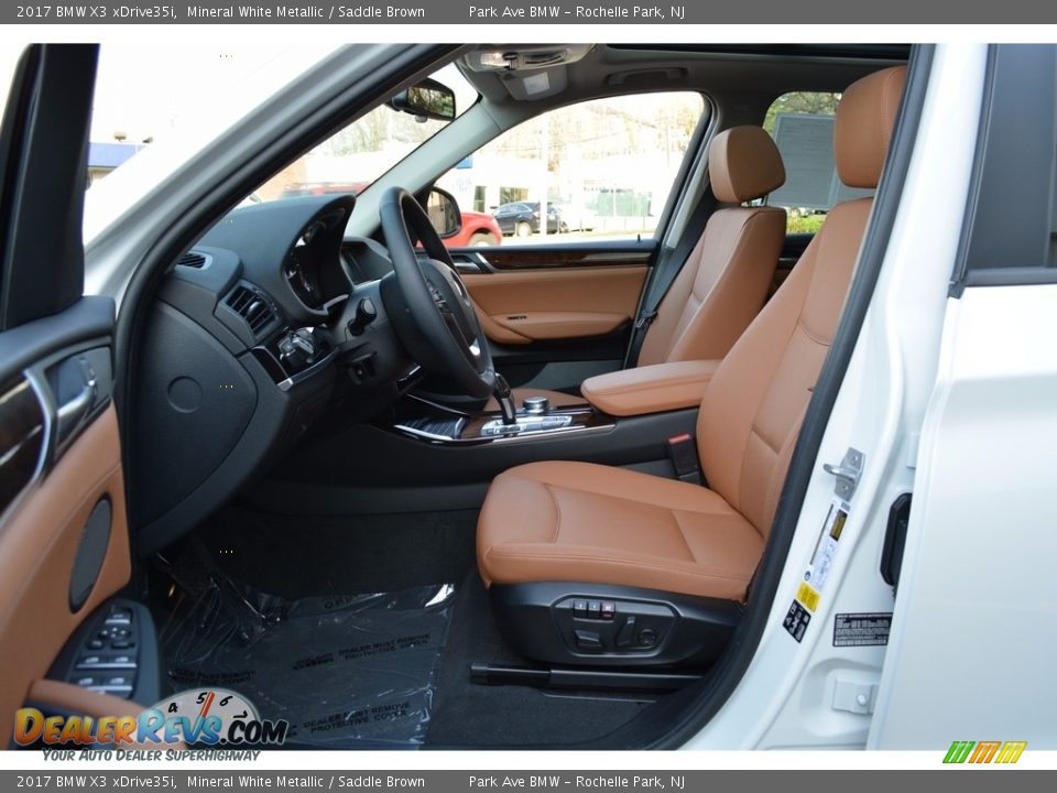 2017 BMW X3 xDrive35i Mineral White Metallic / Saddle Brown Photo #11