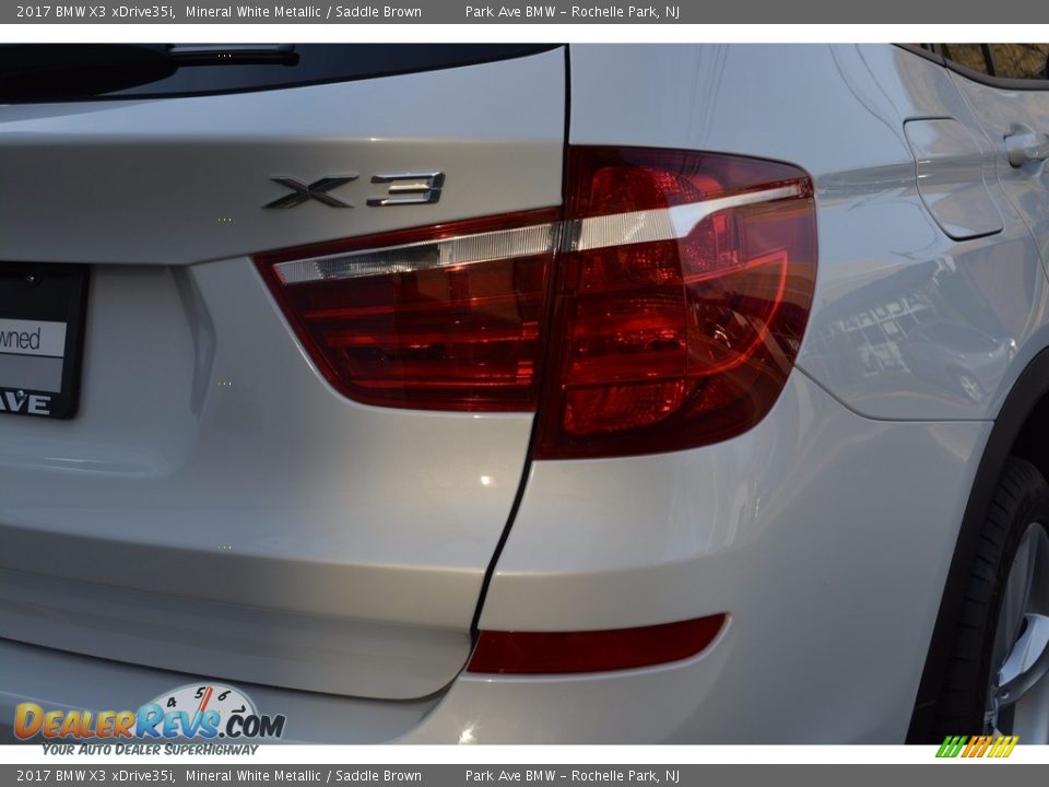 2017 BMW X3 xDrive35i Mineral White Metallic / Saddle Brown Photo #23