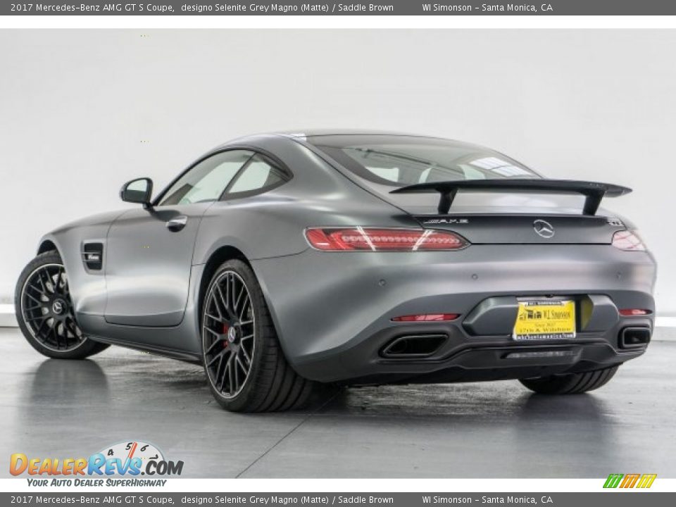 2017 Mercedes-Benz AMG GT S Coupe designo Selenite Grey Magno (Matte) / Saddle Brown Photo #3
