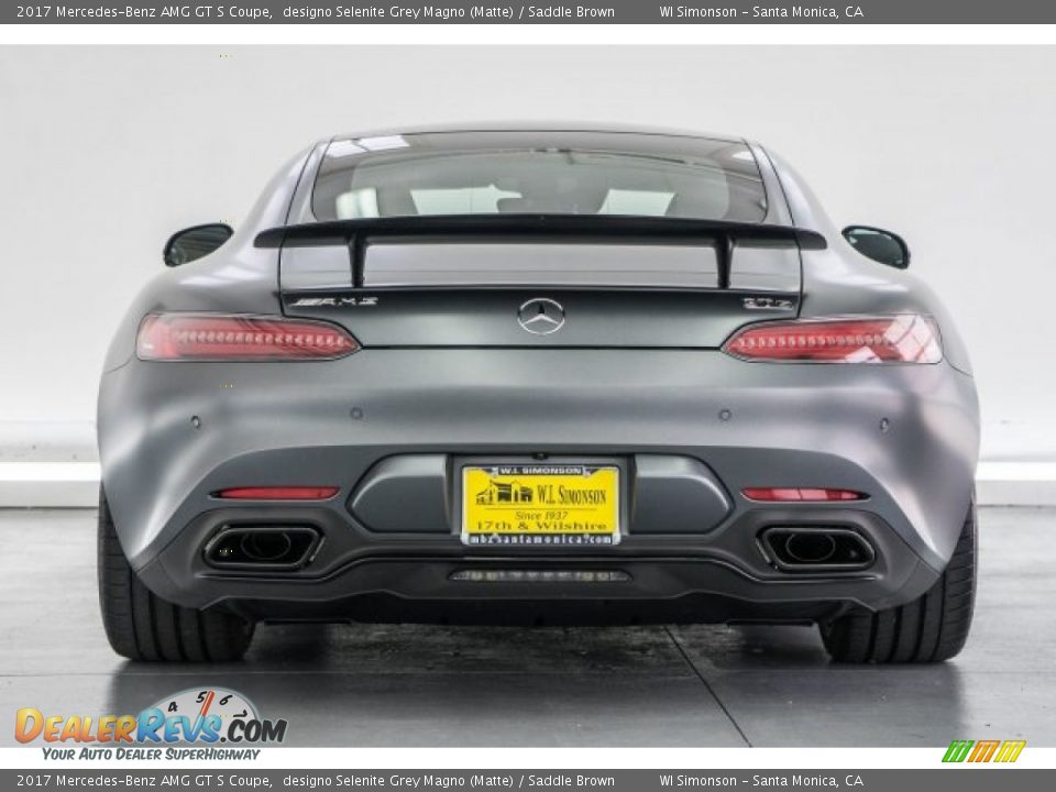 2017 Mercedes-Benz AMG GT S Coupe designo Selenite Grey Magno (Matte) / Saddle Brown Photo #4