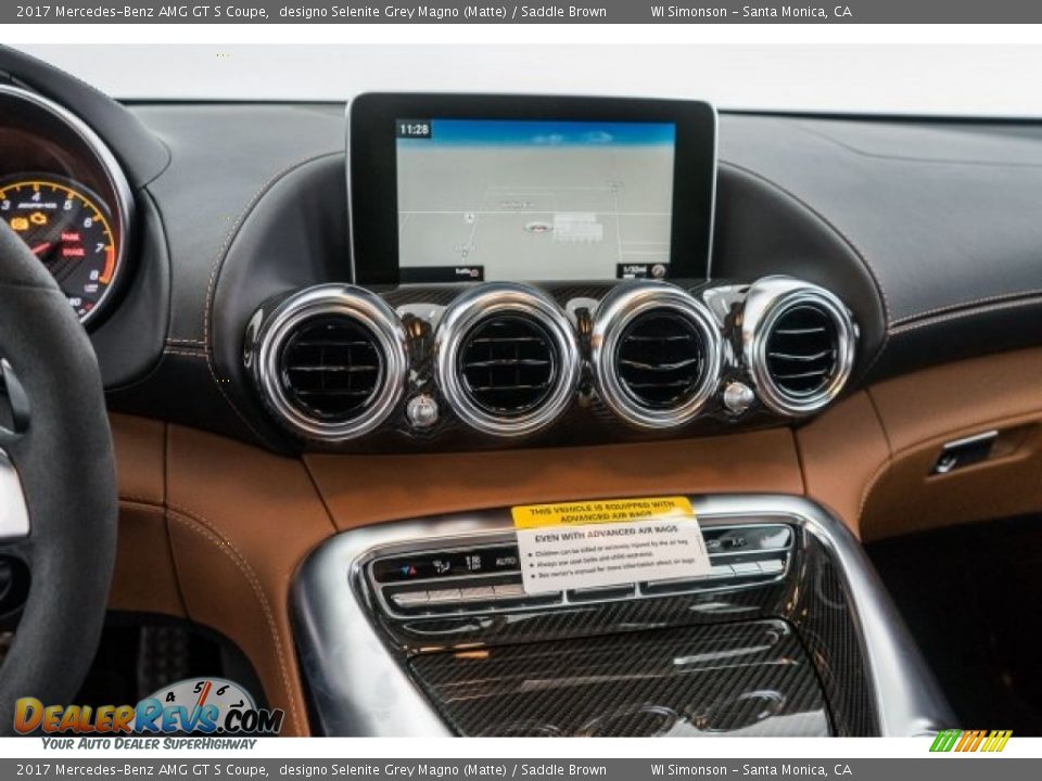 2017 Mercedes-Benz AMG GT S Coupe designo Selenite Grey Magno (Matte) / Saddle Brown Photo #7