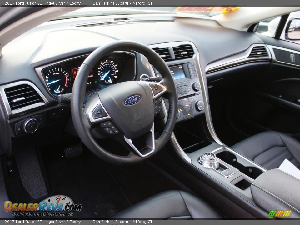 Ebony Interior - 2017 Ford Fusion SE Photo #5
