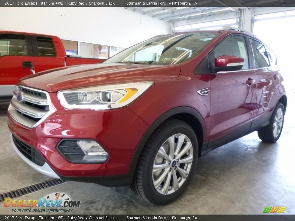 2017 Ford Escape Titanium 4WD Ruby Red / Charcoal Black Photo #5
