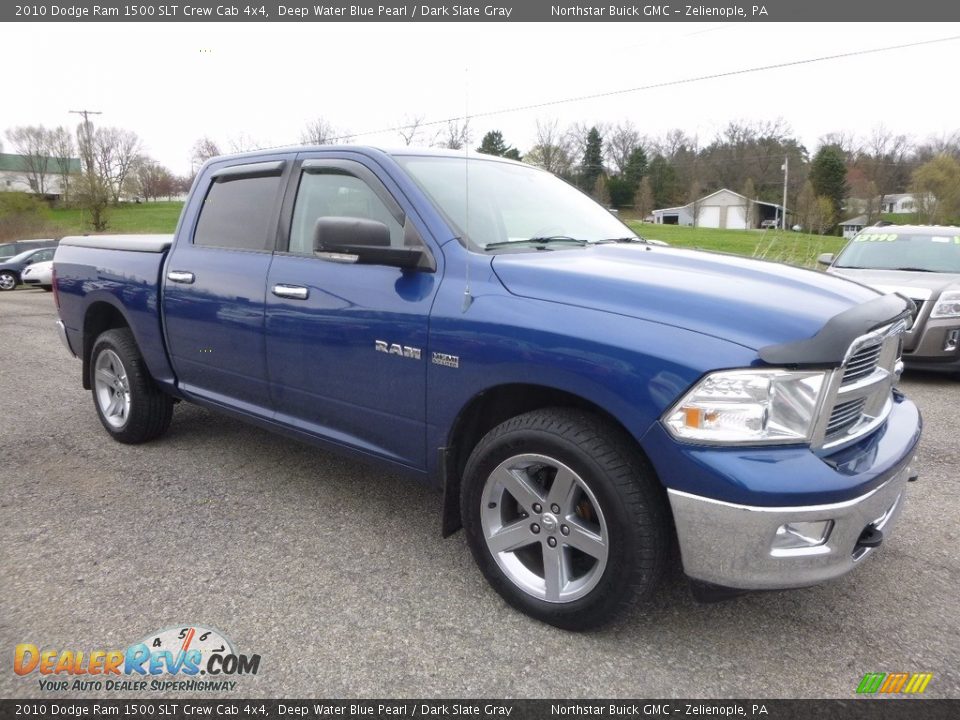 2010 Dodge Ram 1500 SLT Crew Cab 4x4 Deep Water Blue Pearl / Dark Slate Gray Photo #4