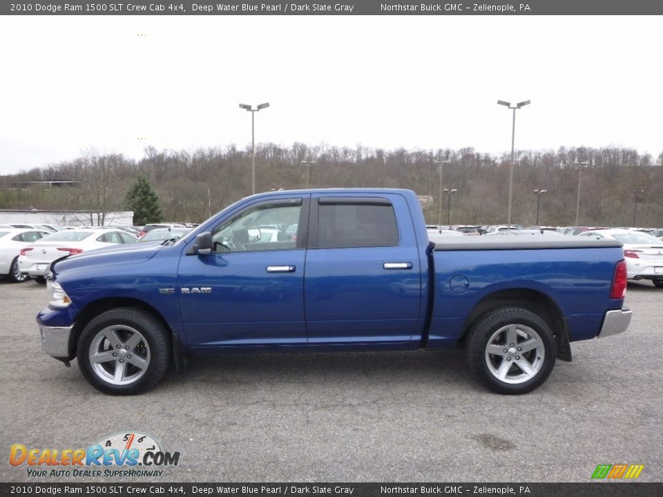 2010 Dodge Ram 1500 SLT Crew Cab 4x4 Deep Water Blue Pearl / Dark Slate Gray Photo #11