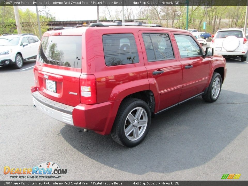 2007 Jeep Patriot Limited 4x4 Inferno Red Crystal Pearl / Pastel Pebble Beige Photo #6