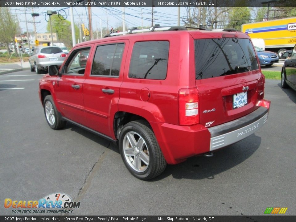 2007 Jeep Patriot Limited 4x4 Inferno Red Crystal Pearl / Pastel Pebble Beige Photo #8