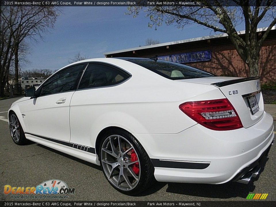 2015 Mercedes-Benz C 63 AMG Coupe Polar White / designo Porcelain/Black Photo #3