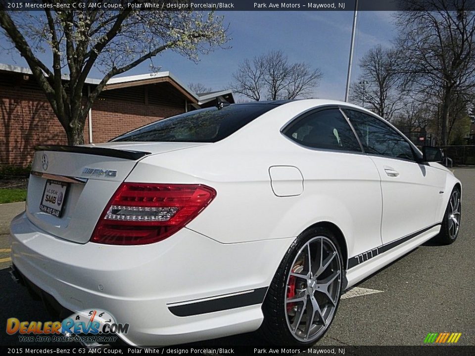 2015 Mercedes-Benz C 63 AMG Coupe Polar White / designo Porcelain/Black Photo #5