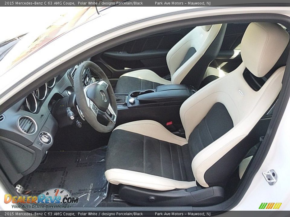 designo Porcelain/Black Interior - 2015 Mercedes-Benz C 63 AMG Coupe Photo #12