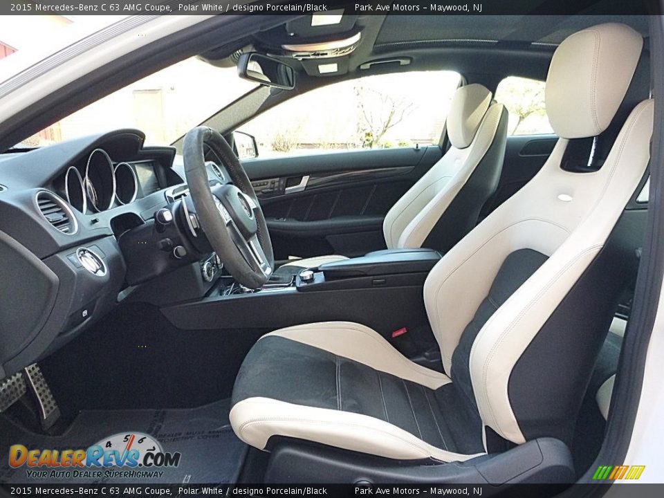 designo Porcelain/Black Interior - 2015 Mercedes-Benz C 63 AMG Coupe Photo #13