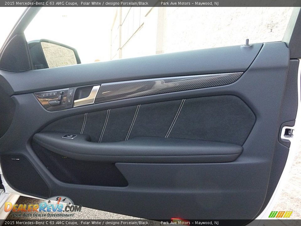2015 Mercedes-Benz C 63 AMG Coupe Polar White / designo Porcelain/Black Photo #15