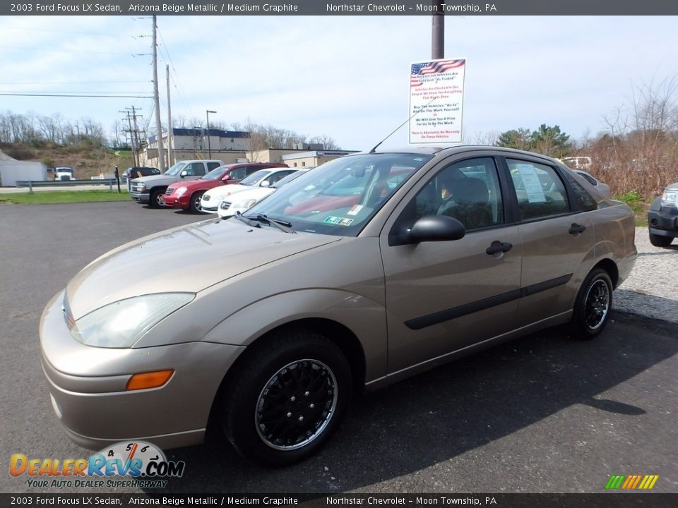 2003 Ford Focus LX Sedan Arizona Beige Metallic / Medium Graphite Photo #1