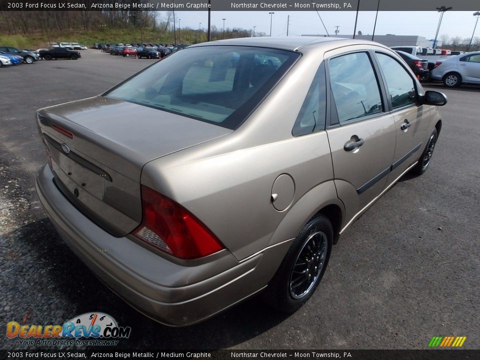 2003 Ford Focus LX Sedan Arizona Beige Metallic / Medium Graphite Photo #4