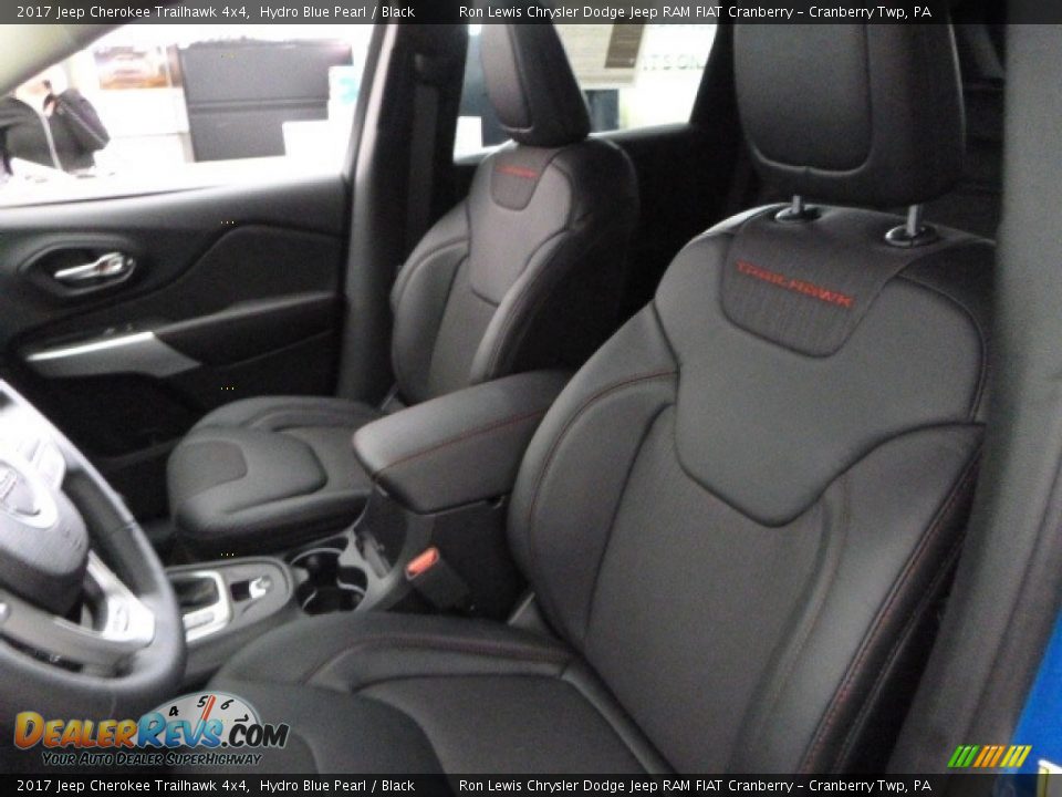 2017 Jeep Cherokee Trailhawk 4x4 Hydro Blue Pearl / Black Photo #10