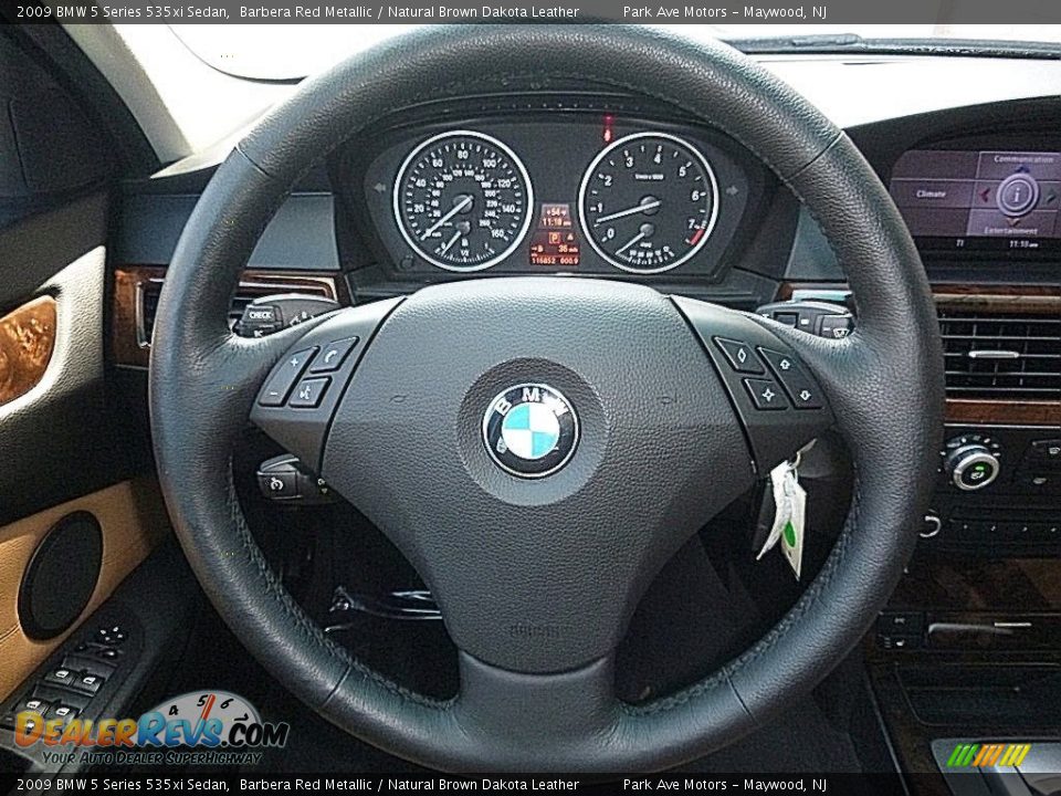 2009 BMW 5 Series 535xi Sedan Barbera Red Metallic / Natural Brown Dakota Leather Photo #29