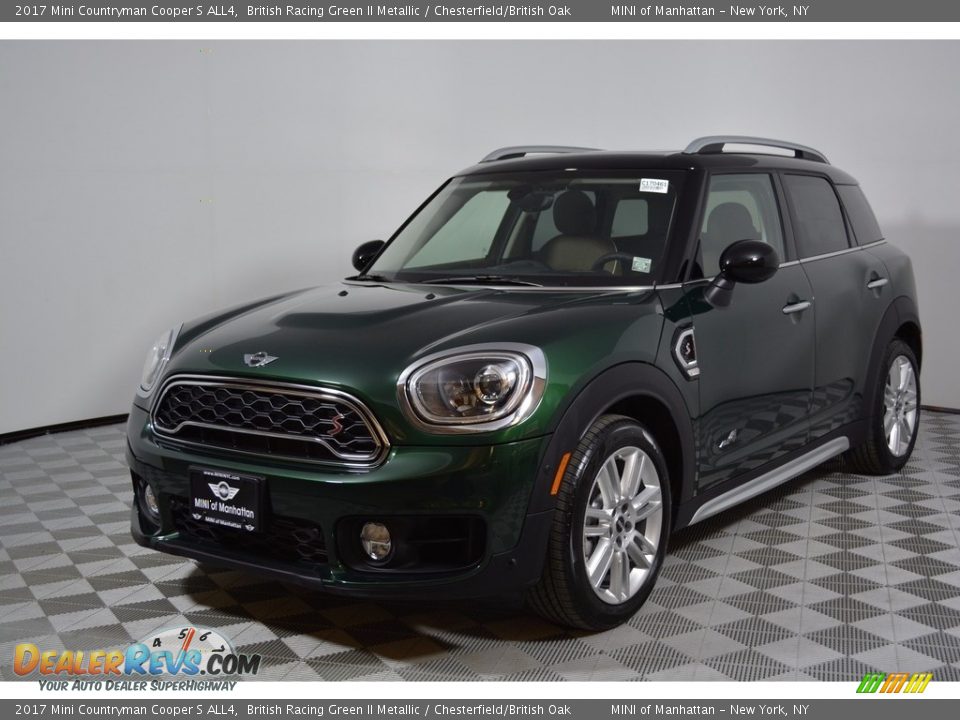 2017 Mini Countryman Cooper S ALL4 British Racing Green II Metallic / Chesterfield/British Oak Photo #1