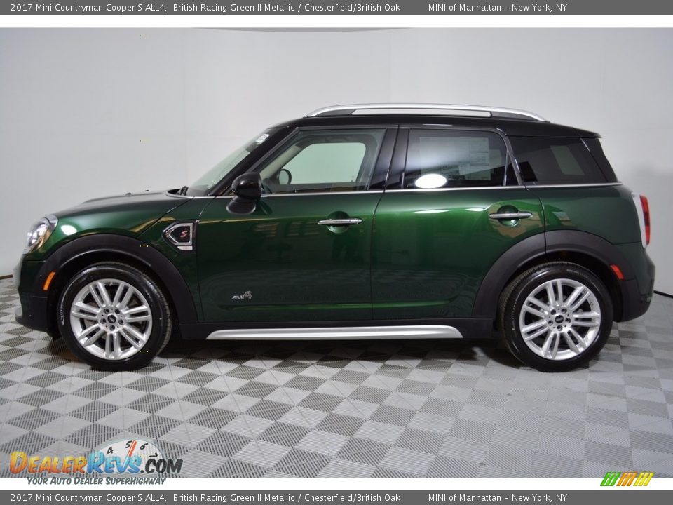 2017 Mini Countryman Cooper S ALL4 British Racing Green II Metallic / Chesterfield/British Oak Photo #3